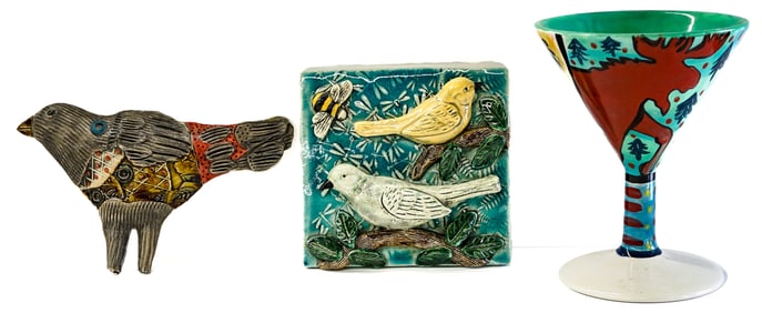 Studio Pottery (3) Pieces SIGNED W. Anderson