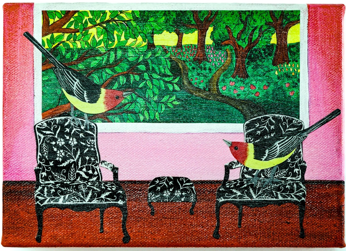 Lynne Alexander Original Mixed Media [Birds] (1 of 3)