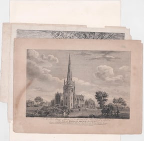 Antique (3) Prints [Le Gue]
