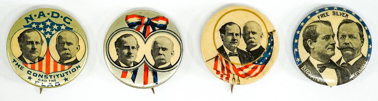 Antique Political Pinback Buttons (4)