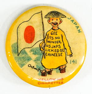 R. F. Outcault's Yellow Kid Pinback Button #141: Measures 1.25 inches diameter. Excellent condition. R. F. Outcault's Yellow Kid was the first comic character superstar! He not only proved that a comic character could sell newspapers, but also merch