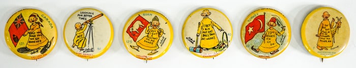 R. F. Outcault's Yellow Kid Pinback Buttons (5)