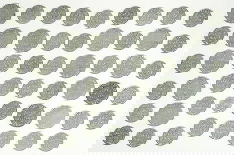 [Tokens] Broadway Market Blackfoot, Idaho: [Estate Find, Tokens] Broadway Market Blackfoot, Idaho estate find of aluminum tokens. Includes (14) $1.00 tokens measuring 1.5 inches and (39) 50c tokens measuring 1.1875 inches. This is the