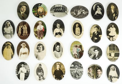 Vintage Celluloid Portrait Pocket Mirrors
