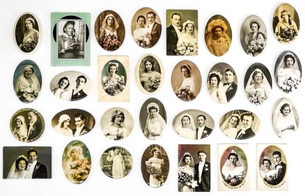 Vintage Celluloid Portrait Pocket Mirrors