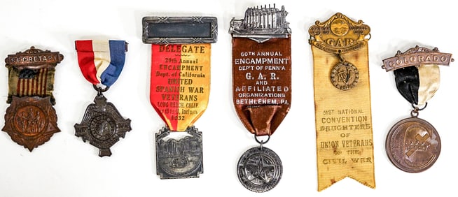 [U.S. Military, GAR, Civil War] Medals, Badges (6)