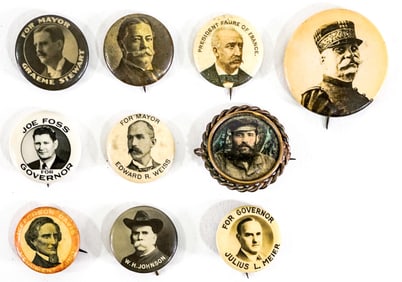 Political & Historical Pinback Buttons