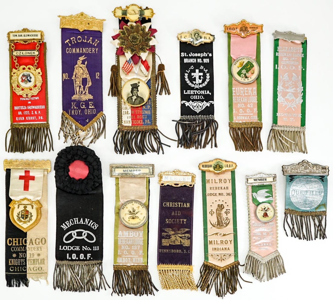[Masonic, Americana, Historical] Badges (13) (1 of 2)