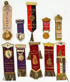 [Masonic, Fraternal, Americana] Antique Badges(10)