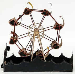 [Folk Art] Wonder Wheel Ferris Wheel Tin Model