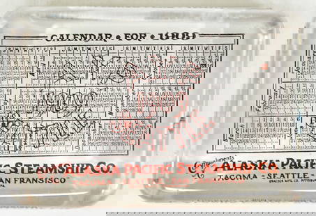 Alaska Pacific Steamship Co. (AYP) Paperweight: Alaska Pacific Steamship Co. (AYP) Paperweight. The absence of a condition report does not imply that the lot is in perfect condition or completely free from wear and tear, imperfections, or the condi
