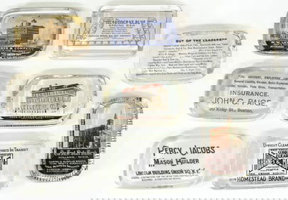 (8) Antique Advertising Paperweights