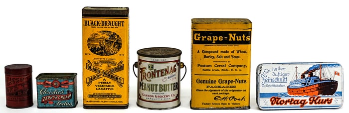 Advertising Tins (6) Antique