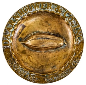 Daarnhouwer and Co. 4IN Brass Adv. Paperweight