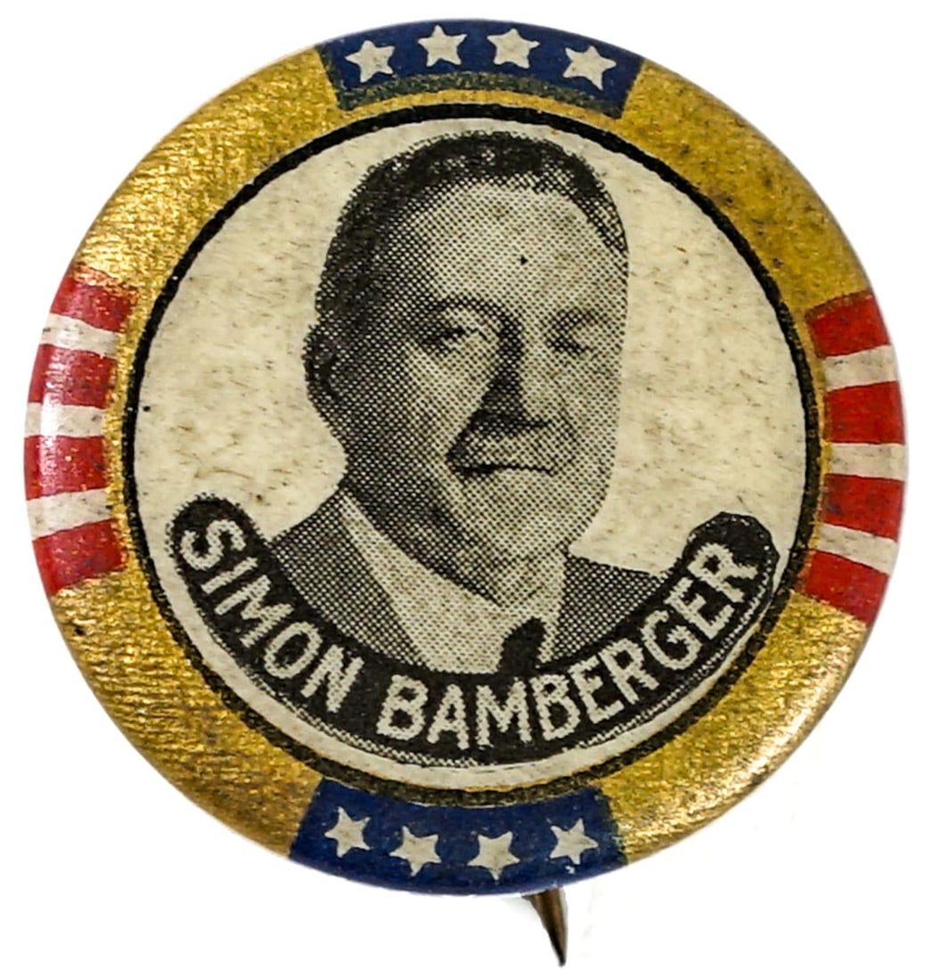 Original Utah Governor Simon Bamberger Pinback (1 of 2)