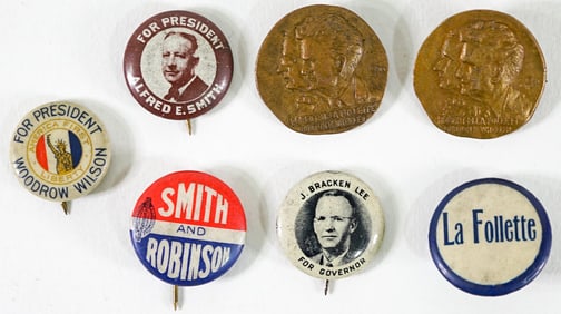 United States & Utah Political Pinback Buttons