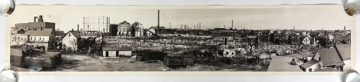 Cleveland's Largest Fire October 20, 1940 Photo