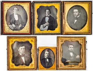 (6) Early Photography-Cased Images [Gentlemen]