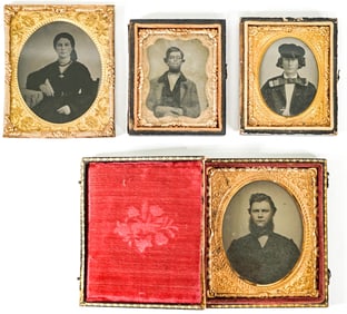 (4) Early Photography-Cased Images [Unusual]