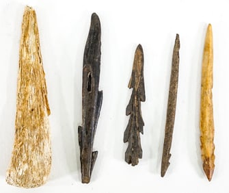 Native American (5) Spearpoint / Harpoon Points