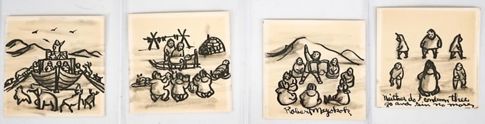 Robert Mayokok (4) Small Original Works on Paper