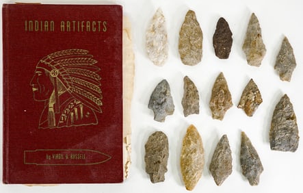 Native Artifacts by Russell / 14 Arrowheads, Pts