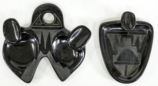 Santa Clara (2) Blackware Cigar Trays [Reycita]