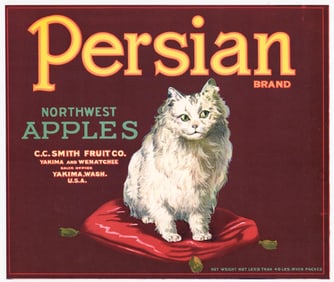ORIGINAL Persian Apples Crate Label