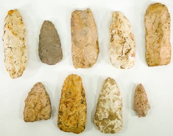 Arrowheads, Points, Scrappers (9) Artifacts