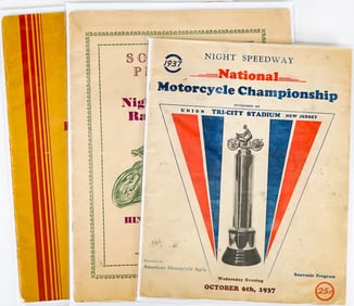 1936-1937 Motorcycle Racing Programs (3)