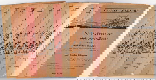 1935 Motorcycle Racing Programs (14 pcs)