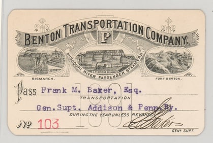 Benton Transportation Company Pass (Fort Benton)