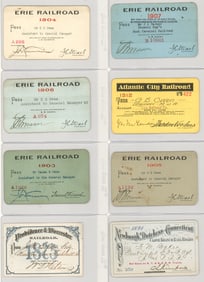 (8) Railroad Passes 1875-1912