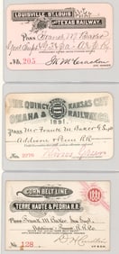 (3) Railroad Passes 1888, 1891