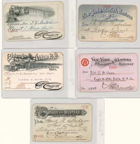 (5) Railroad Passes 1890-1910