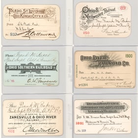 (6) Railroad Passes 1890-1900