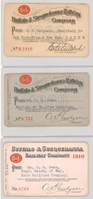 Buffalo and Susquehanna Railroad Passes (3)