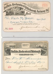Buffalo, Rochester & Pittsburgh Railway Passes