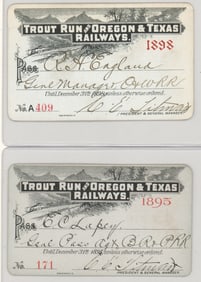 Trout Run and Oregon & Texas Railways Passes