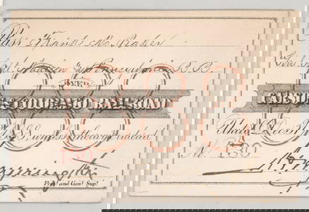 1888 Carson & Colorado Railroad Pass