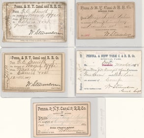 Pennsylvania and New York Canal & Railroad Passes