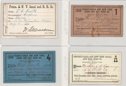 Pennsylvania and New York Canal Railroad Passes
