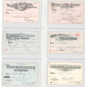 Denver and Rio Grande Railroad Passes (6)
