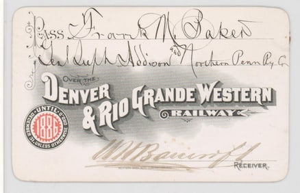 1886 Denver and Rio Grande Western Railway