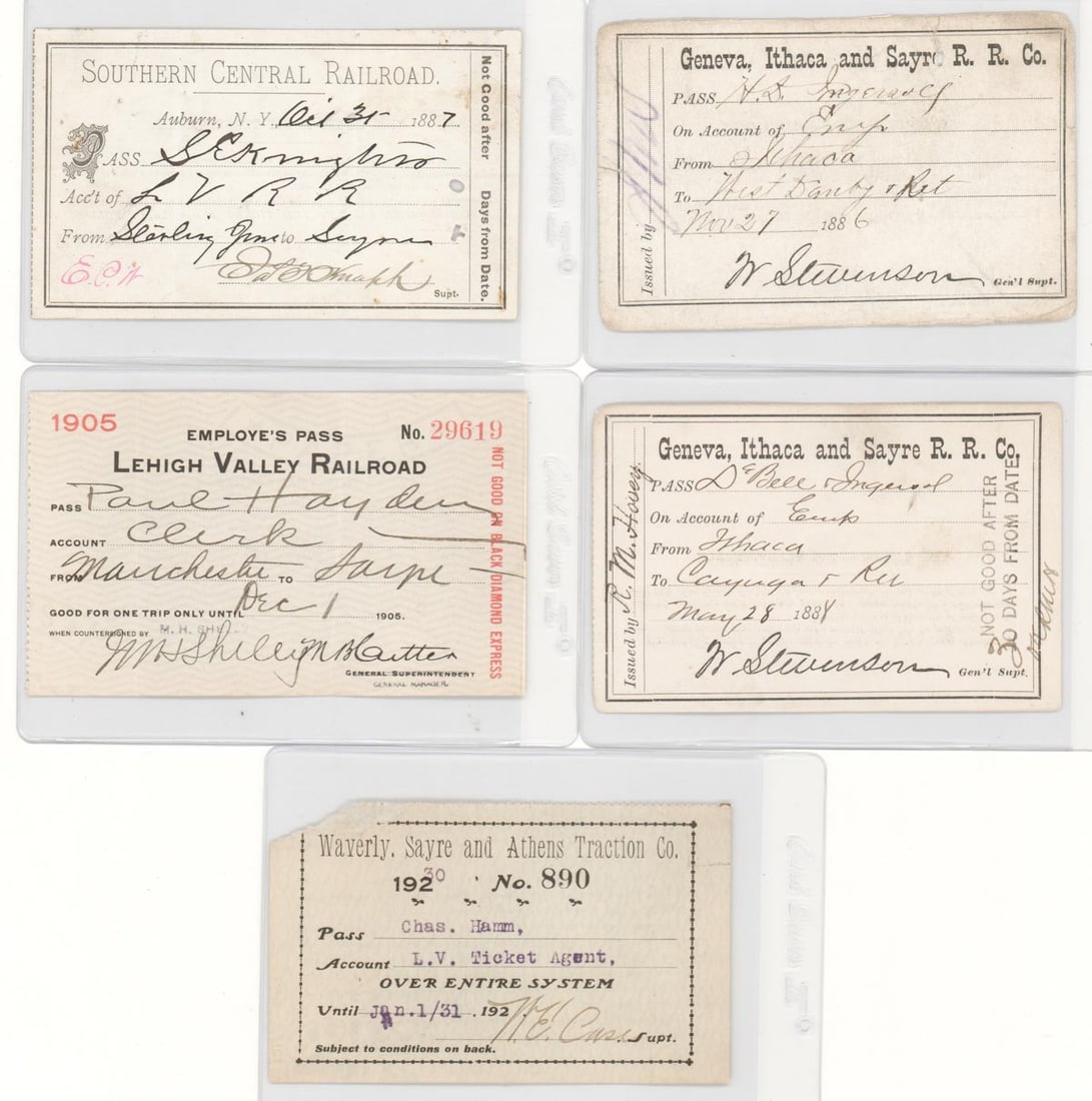 (5) Assorted Antique Railroad Passes (1 of 11)