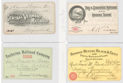 1885-1891 American Railroad Passes (4)