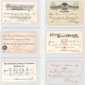 1888-1891 American Railroad Passes (6)