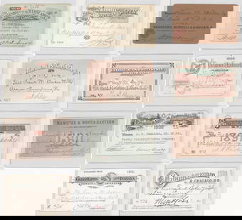 (11) Antique American Railroad Passes: (11) Antique American Railroad Passes. Mixed condition. Provenance: Pennsylvania Private Collection. The absence of a condition report does not imply that the lot is in perfect condition or completely