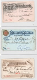 Three Antique American Railroad Passes