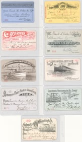 (9) Antique American Railroad Passes